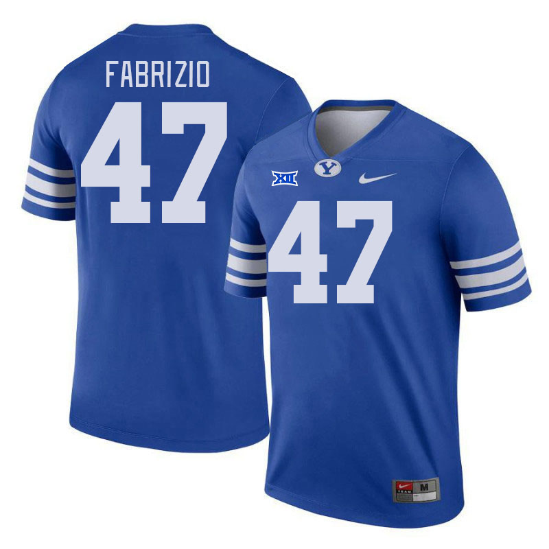 Men #47 Brock Fabrizio BYU Cougars College Football Jerseys Stitched Sale-Royal